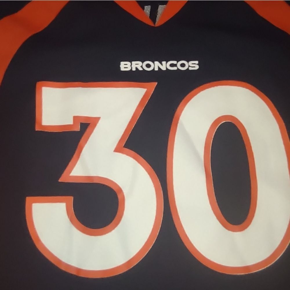 Broncos Davis # 30 Logo 7 man jersey size large